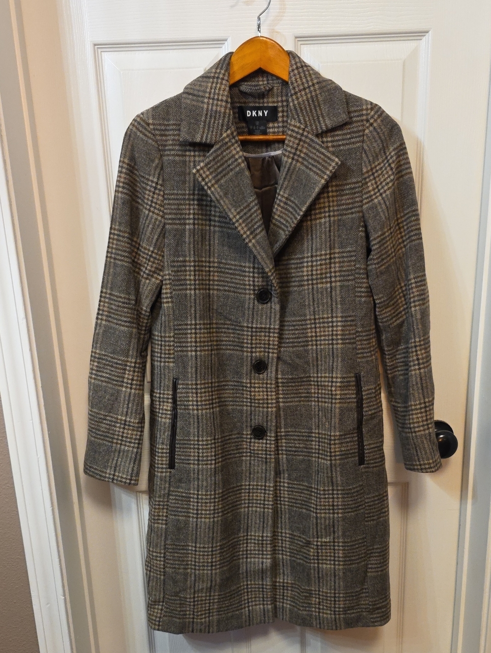 DKNY Wool Blend Coat